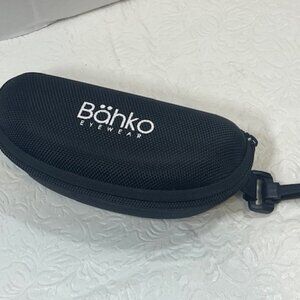Black Bähko Eyeglasses/Sunglasses Clam Shell Zip Case 6"x2.5"x2"